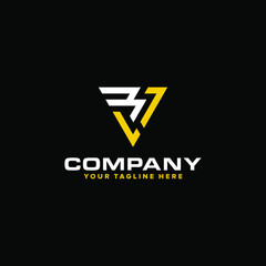 Wall Mural - alphabet logo triangel fitness company