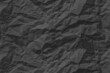 Seamless texture crumpled paper black, high quality background