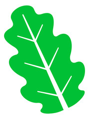 Sticker - Leaf icon. Green forest emblem. Natural garden sign