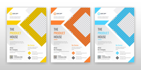 Wall Mural - Business flyer template brochure design, layout, annual report, poster