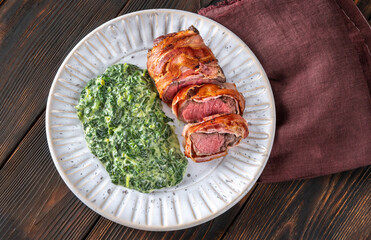 Poster - Bacon-wrapped beef steack