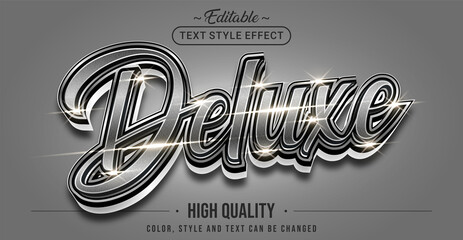 Leinwandbilder - Editable text style effect - Silver Deluxe text style theme.