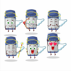 Sticker - Blue whiteboard marker cartoon designs as a cute angel character