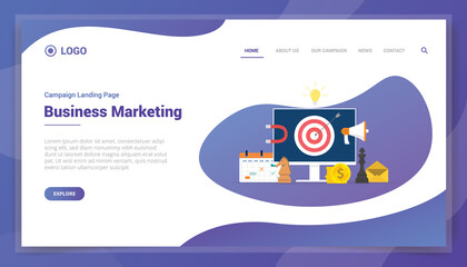 Poster - business marketing concept for website template landing homepage