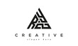 RYZ creative tringle three letters logo design	