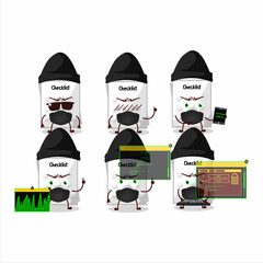 Wall Mural - A Hacker paper sheet character mascot with