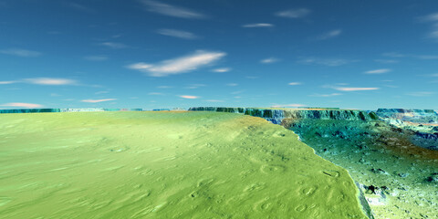 Wall Mural - alien planet. mountain. 3d rendering