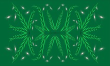Green Wallpaper, Floral Decorative Art Texture Background.