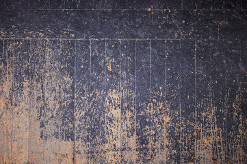 Poster - Scratched black wooden floor