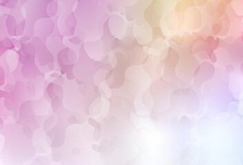 Poster - Light Pink, Yellow vector template with chaotic shapes.