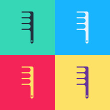 Pop Art Hair Brush For Dog And Cat Icon Isolated On Color Background. Brush For Animal Fur. Pet Accessory. Vector
