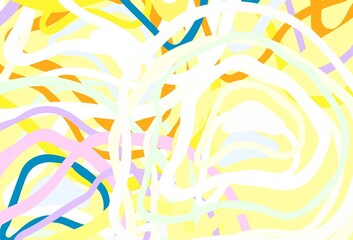 Poster - Light Pink, Yellow vector texture with abstract forms.