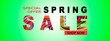 spring sale - promotional shopping banner - illustration of an background