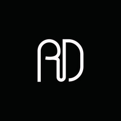 RD DR letters based on initial icon logo, creative unique and stylish