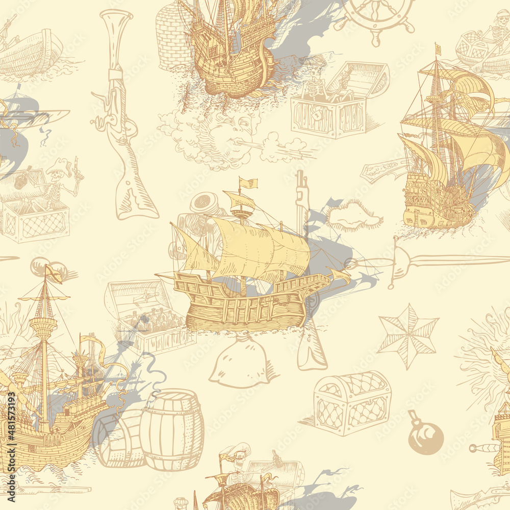 Vector image of a seamless texture for fabrics and paper, on the ...