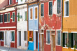 canvas print picture - Bunte Hausfassaden, Burano, Venedig