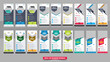 Business Roll Up banner design.Vector illustration, Roll up banner stand template design bundle