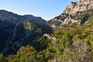 Poster - Les Gorges du Verdon aux couleurs du soir, vues depuis le Belvédère de Maireste