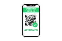 Green Pass Covid-19 Approved With Qr Code