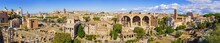  Roman Ruins In Rome, Forum - A Huge Panorama With All Sights