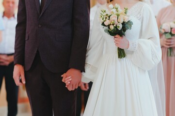 Priest during a wedding ceremony - nuptial mass