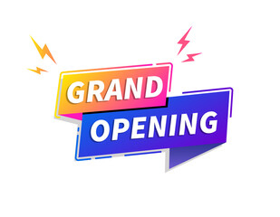 Poster - Grand opening bright banner isolated on white background