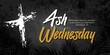 Ash Wednesday Poster Or Banner Background.
