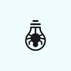 Sticker - spider bulb logo. electric logo