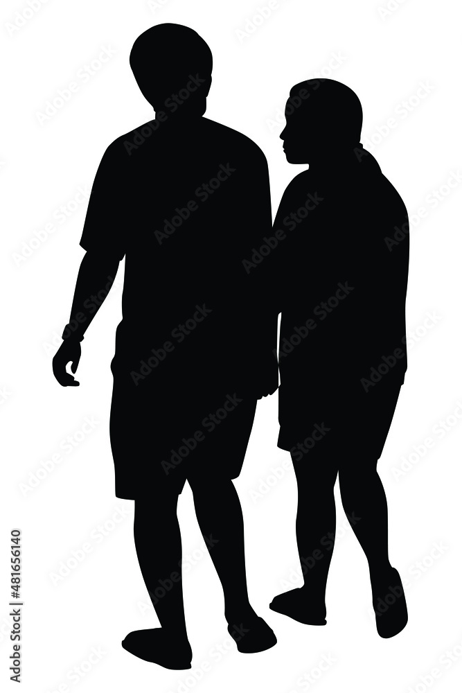 Old man silhouette vector isolated on white background 素材庫向量圖 | Adobe Stock