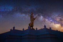 Standing Buddha With Milky Way 