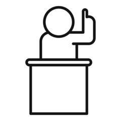 Sticker - Mentor skill icon outline vector. Career help