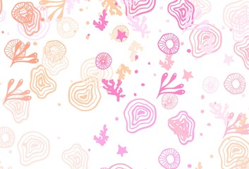 Poster - Light Pink, Yellow vector backdrop with memphis shapes.