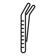 Poster - Mobile tweezers icon outline vector. Phone repair