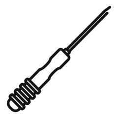 Poster - Line screwdriver icon outline vector. Tablet service
