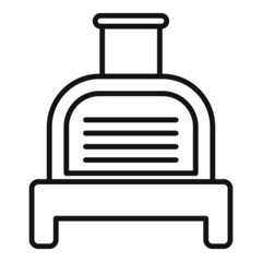 Sticker - Smokehouse menu icon outline vector. Oven house