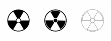 Radioactive Icon Vector. Radiation Symbol.