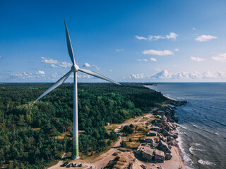 Northern Fort and Liepāja Fortress with wind turbine