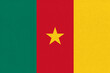 Flag of Cameroon. flag on fabric surface. Fabric Texture