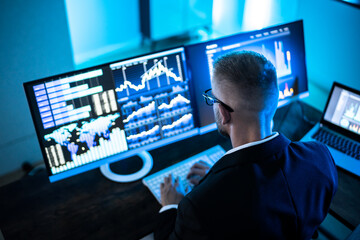 Poster - Business Analyst Working Late