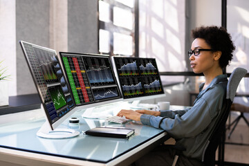 Poster - African American Trading Stock Market Exchange