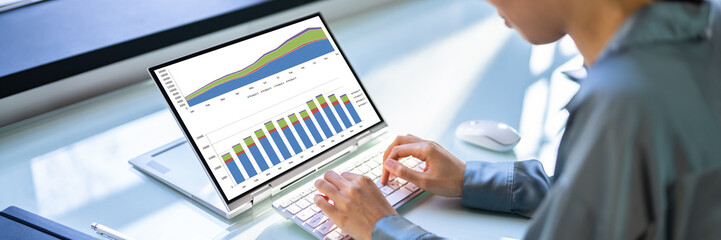 Poster - African Businesswoman Using Analytics Data
