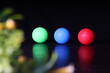 colorful golf ball on table