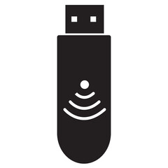 Poster - USB Wifi dongle stick icon on white background. Wifi device sign. USB Wifi symbol. flat style.