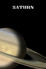 Wall Mural - artist view of the saturn planet