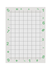 Poster - note paper with squares