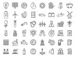 © anatolir - Natural resources icons set outline vector. Nature energy