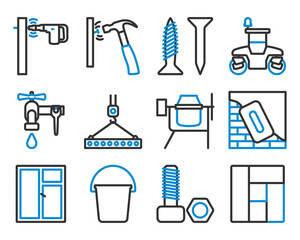 Sticker - Construction Icon Set