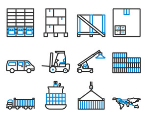 Wall Mural - Logistics Icon Set