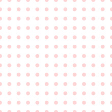 Pink Background Made With Regular Dots Circles Repeated. Fashion Pink Polka Dots Seamless Pattern Vector Illustration