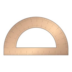 Poster - Architect protractor icon cartoon vector. Work equipment